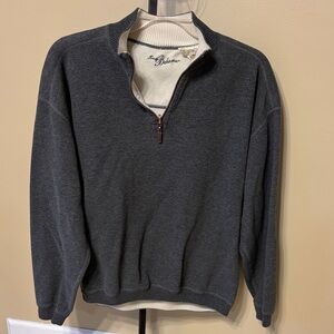 Brooks Brothers Men's Charcoal Zip-Up Sweater XL